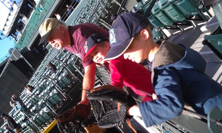 the boys enjoying the sun