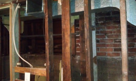 bottom of the chimney