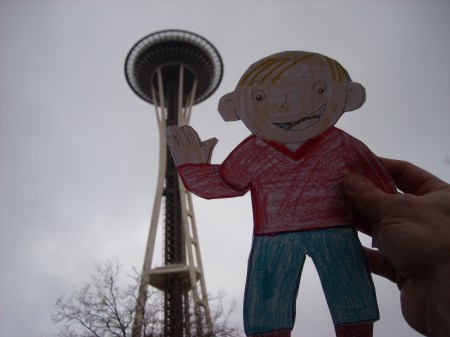 Flat Stanley at the Space Needle