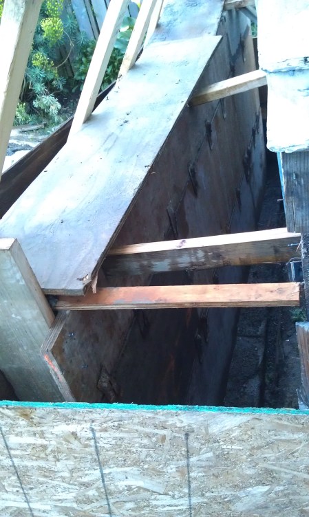 New Concrete behind the boards