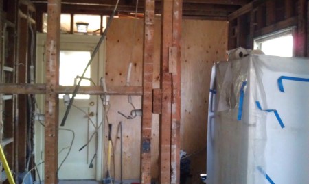 New transom window over the door?