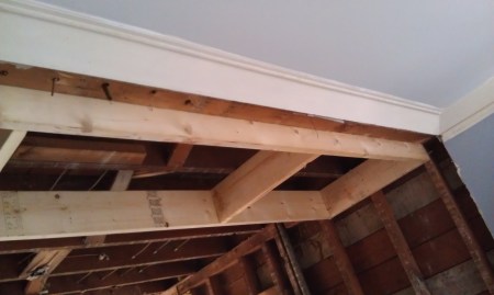 Reverse - shows how the cove ceiling butts up to the transition