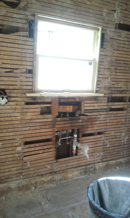 West wall - to compare with the previous day