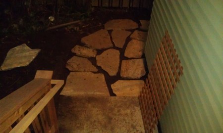 Walkway layout at the bottom of the deck