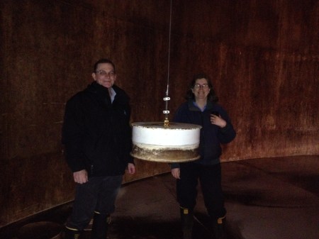 Conference in the tank. (Not goofing off - that is my boss)