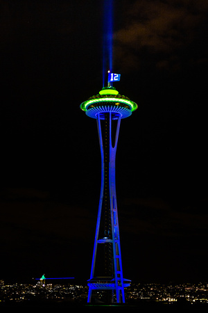 Space Needle with 12 flag