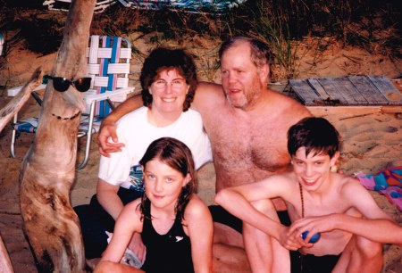 R-H on beach with Bob